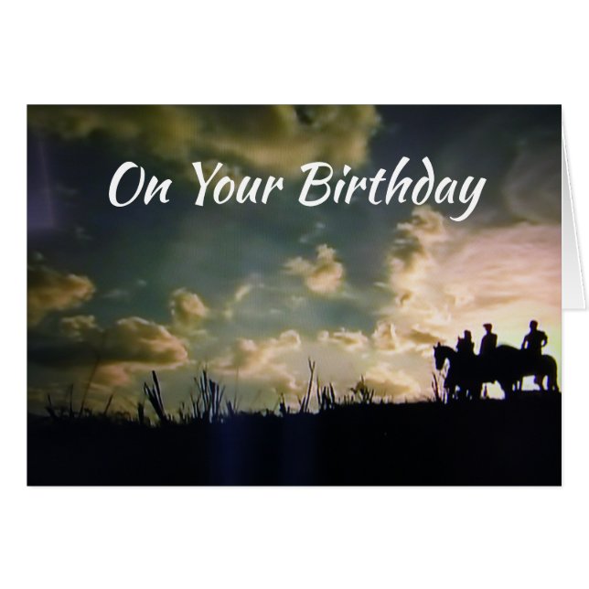 COWBOYS À L'AUBE POUR VOUS SPÉCIAL **ANNIVERSAIRE* (Devant horizontal)