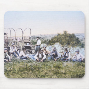 Cowboys bei Lunch, 1904 (Foto) Mousepad