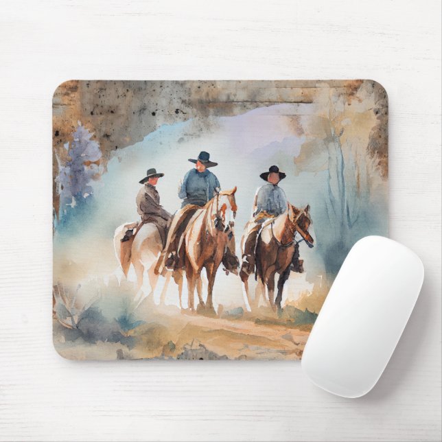 Cowboys bei Pferden Mousepad (Mit Mouse)