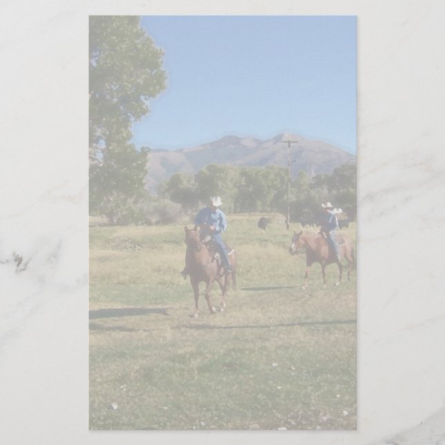 Cowboys Briefpapier (Vorderseite)