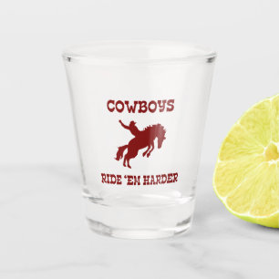 Cowboys fahren "Em Harder Schnapsglas