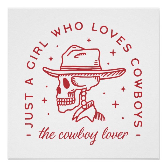 Cowboys lieben Cowgirl-Ästhetik Poster (Vorderseite)
