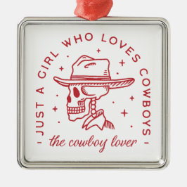 Cowboys lieben Cowgirl in der Ästhetik Ornament Aus Metall