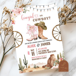Cowboys Or Cowgirls Gender Reveal Einladung