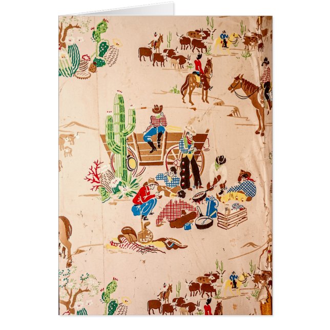 Cowboys - Papier peint Vintage - Wild West (Devant)