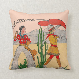Cowboy's Sweetheart Vintage Kissen