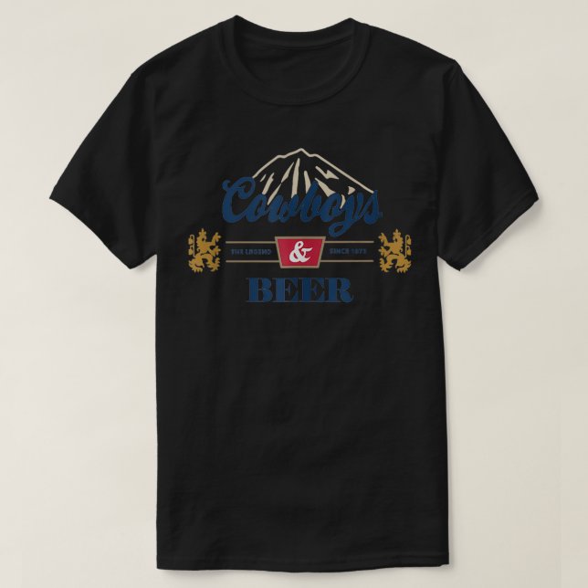 Cowboys und Beer Cowboys Beer T-Shirt (Design vorne)