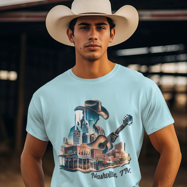 Cowboys und Country Music in Nashville, TN T-Shirt (Von Creator hochgeladen)