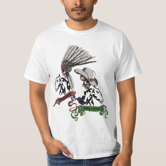 Cowboys und Ureinwohner-Shirt T-Shirt (Vorderseite)