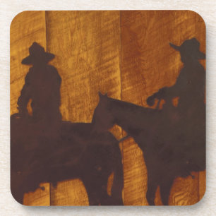 Cowboys USA, Montana, Boulder-Fluss auf Pferden Untersetzer