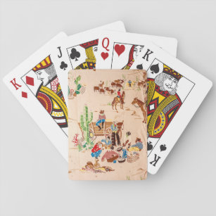 Cowboys Vintag Wallpaper - Wild West Spielkarten