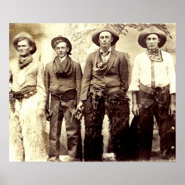 Cowboys Wild West Poster vintage (Devant)
