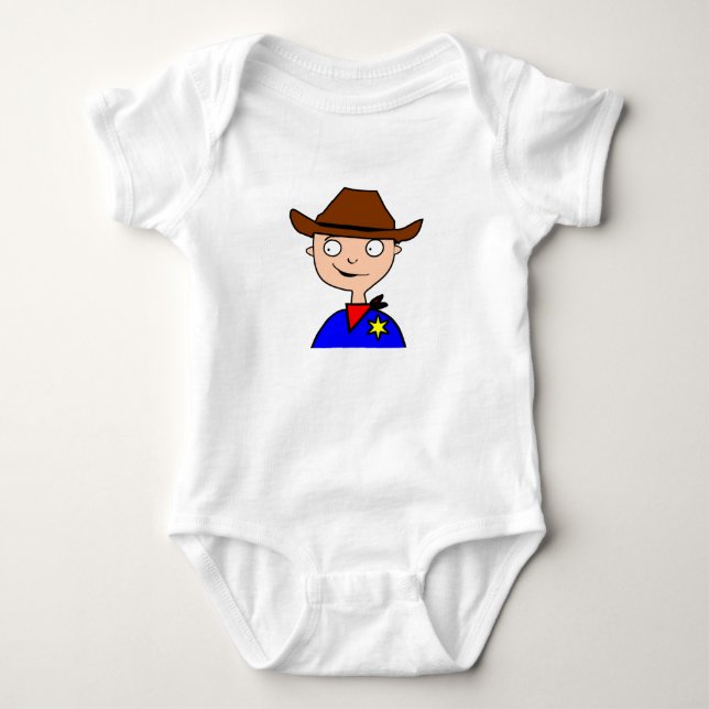 Cowboyschutzhülle-Schicht Baby Strampler (Vorderseite)