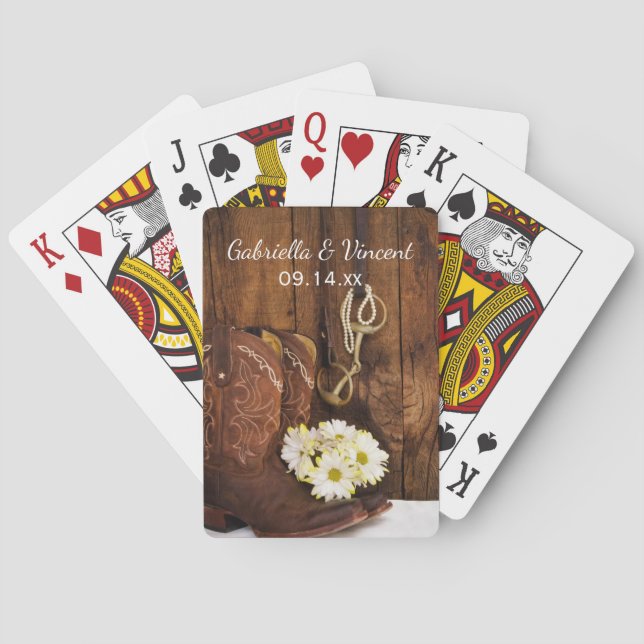 Cowboystiefel, Daisis, Pferdbeißkuchen Spielkarten (Rückseite)