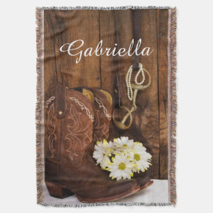 Cowboystiefel, Daisis, Pferdebeil Western Decke