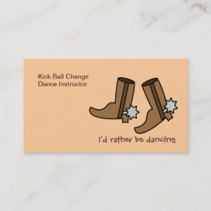 Cowboystiefel eher tanzen Land-Western Visitenkarte