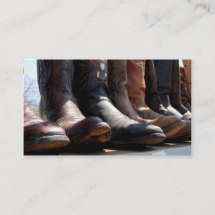 Cowboystiefel-Geschäfts-Karte Vintag Visitenkarte