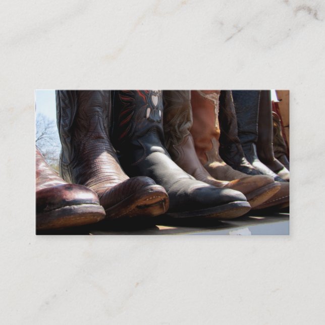 Cowboystiefel-Geschäfts-Karte Vintag Visitenkarte (Vorderseite)