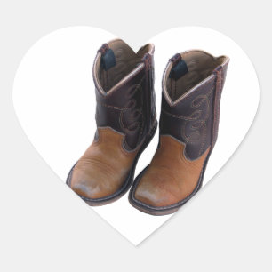 Cowboystiefel Herz-Aufkleber