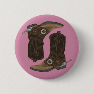 Cowboystiefel-Muster Button