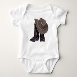 Cowboystiefel und Hut Baby Strampler