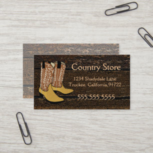 Cowboystiefel-Western-Thema Visitenkarte