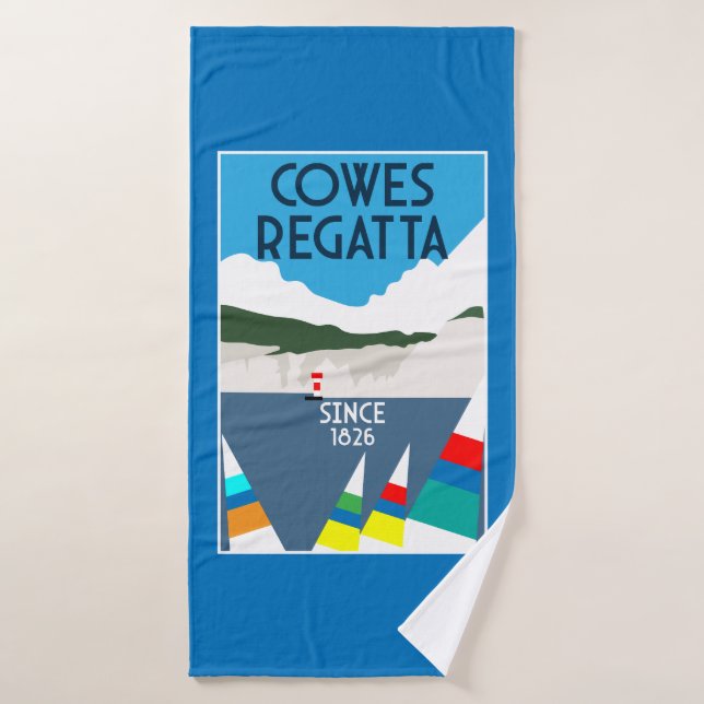 Cowes Isle of Wight Yacht Regatta Badehandtuch (Badehandtuch)