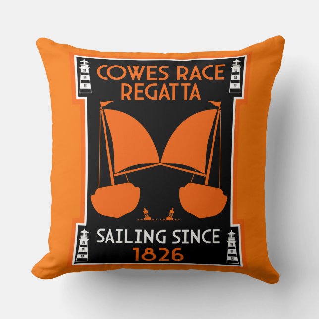 Cowes Isle of Wight Yacht Regatta Kissen (Vorderseite)