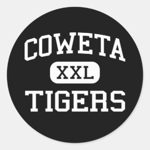 Coweta - Tigers - Junior - Coweta Oklahoma Runder Aufkleber