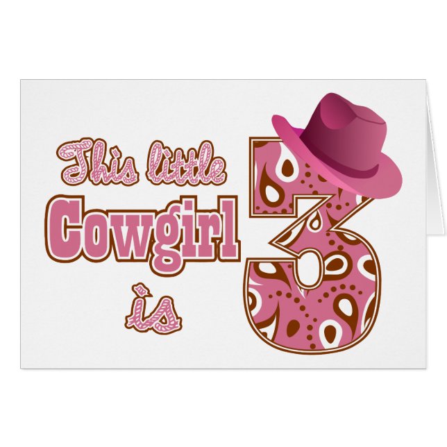 Cowgirl 3e anniversaire (Devant horizontal)