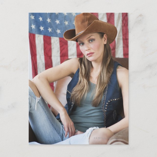Cowgirl 5 postkarte (Vorderseite)