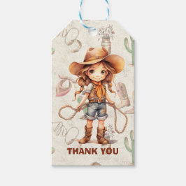 Cowgirl 5th Birthday Bash Geschenkanhänger
