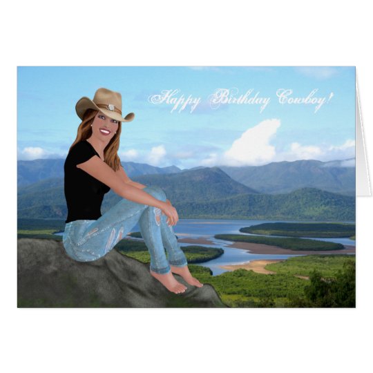 Cowgirl - alles- Gute zum Geburtstagcowboy - Karte