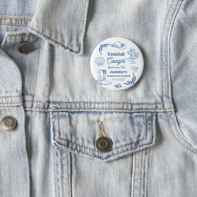 Cowgirl am Blue Ocean Bachelorette Button (Beispiel)