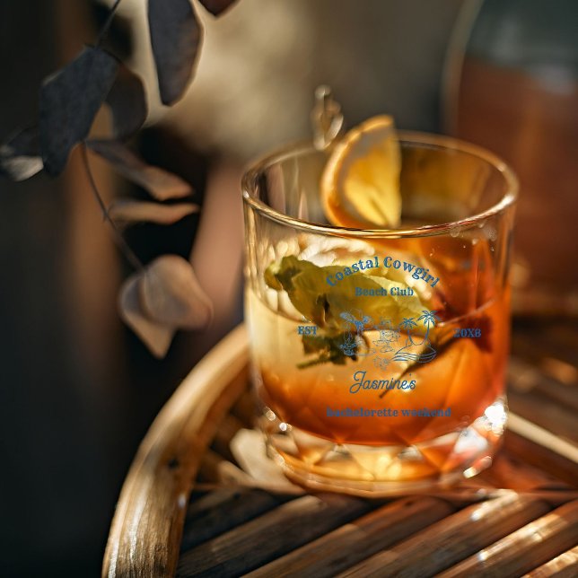 Cowgirl am Blue Ocean Bachelorette Whiskyglas (Von Creator hochgeladen)