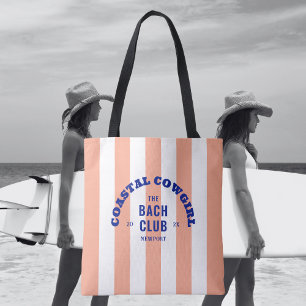 Cowgirl am Strand Der Bach Club Pink Cabana Strip Tasche