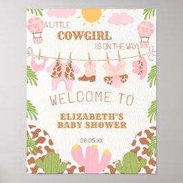 Cowgirl auf der Way Modern Southwestern Welcome Poster