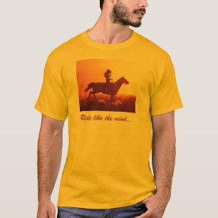 Cowgirl auf einem Pferd T-Shirt