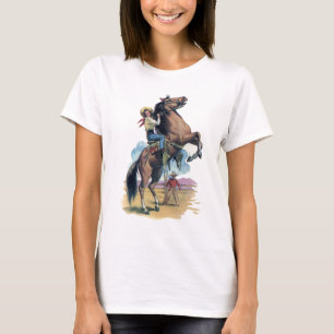 Cowgirl auf Pferd T-Shirt