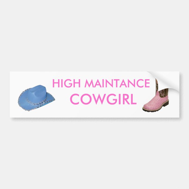 Cowgirl-Autoaufkleber Autoaufkleber (Vorne)
