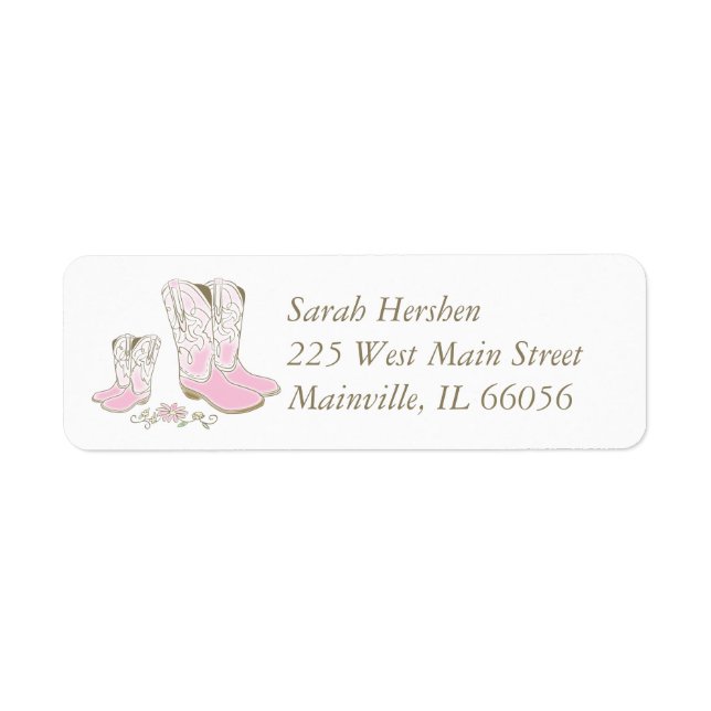 Cowgirl Baby Dusche Country Western Pink Girl (Vorne)