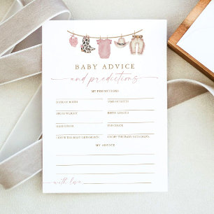 Cowgirl-Baby-Party Baby-Beratung Vorhersage Karte