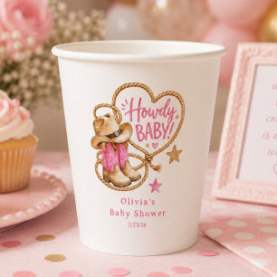 Cowgirl-Baby-Party-Papierbecher Pappbecher