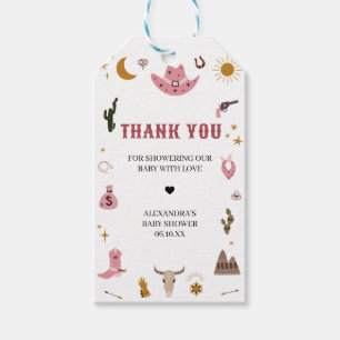 Cowgirl Baby Shower Fevor Tags Geschenkanhänger