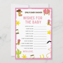 Cowgirl Baby Showgame - Bearbeitbarer Name, 12x18 Einladung