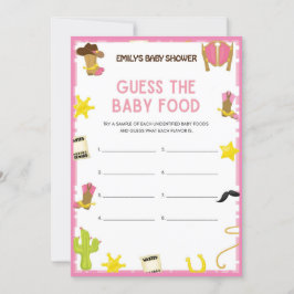 Cowgirl Baby Showgame - Bearbeitbarer Name, 12x18 Einladung