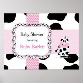Cowgirl Baby Showposter in Pink Poster
