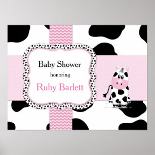 Cowgirl Baby Showposter in Pink Poster