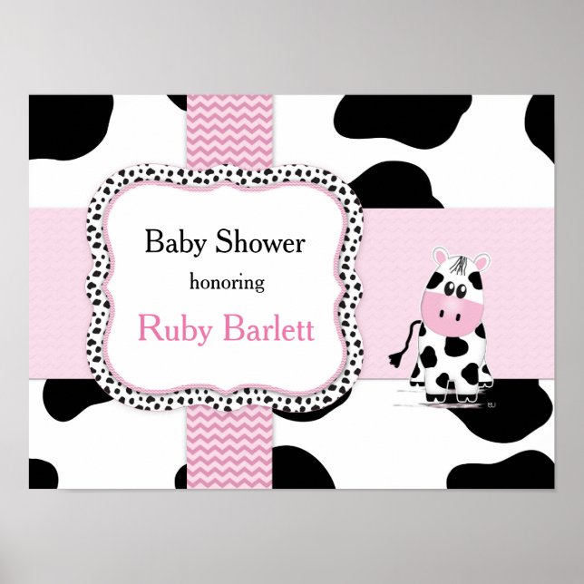 Cowgirl Baby Showposter in Pink Poster (Vorne)