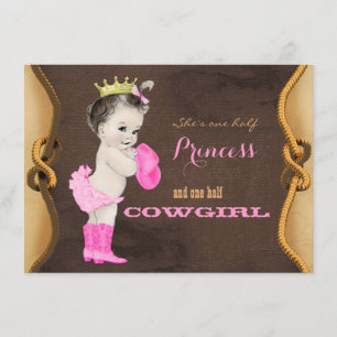Cowgirl Babydusche Einladung